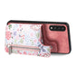 Retro Painted Zipper Wallet Back Phone Case