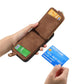 Cross Leather Ring Vertical Zipper Wallet Back Phone Case