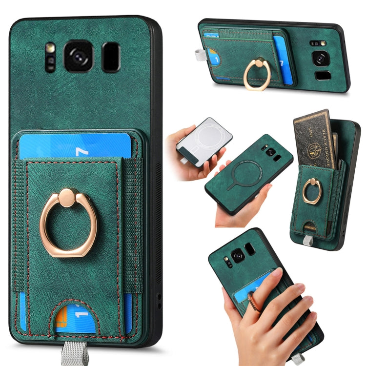 Retro Splitable Magnetic Card Bag Leather Phone Case
