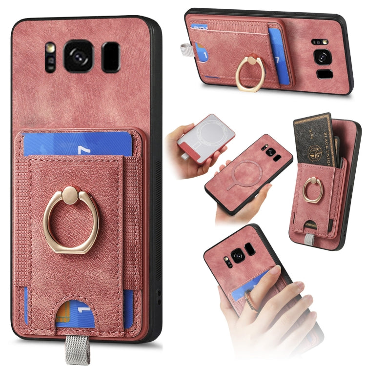 Retro Splitable Magnetic Card Bag Leather Phone Case