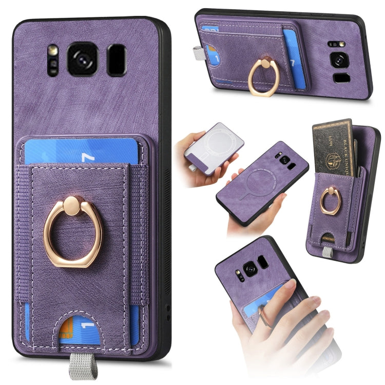 Retro Splitable Magnetic Card Bag Leather Phone Case
