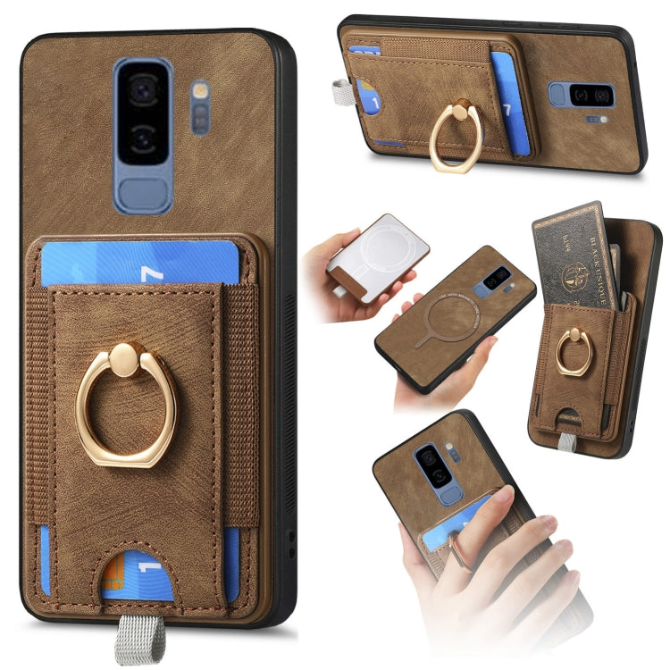 Retro Splitable Magnetic Card Bag Leather Phone Case