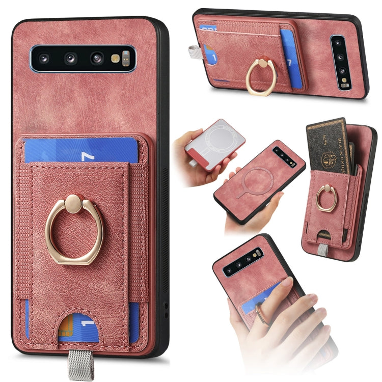Retro Splitable Magnetic Card Bag Leather Phone Case