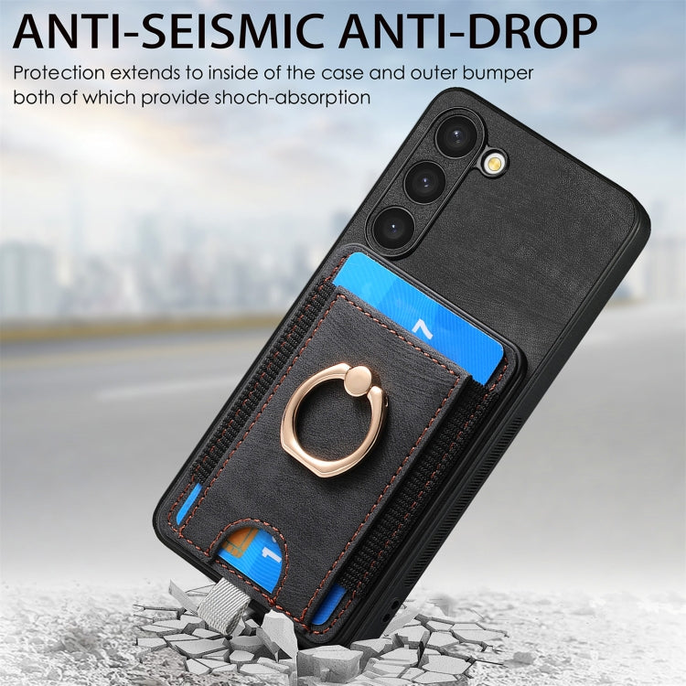 Retro Splitable Magnetic Card Bag Leather Phone Case