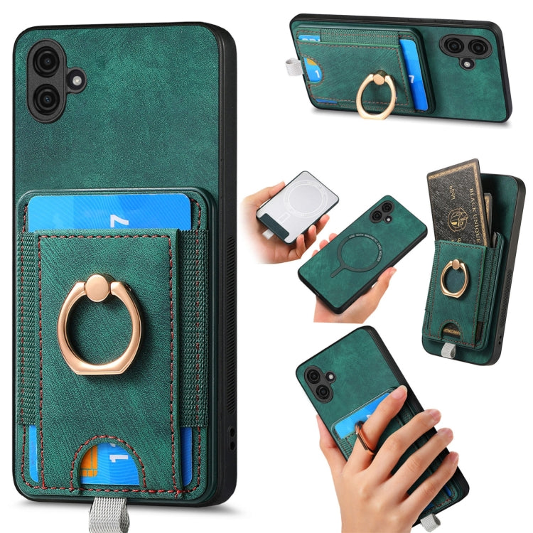 Retro Splitable Magnetic Card Bag Leather Phone Case