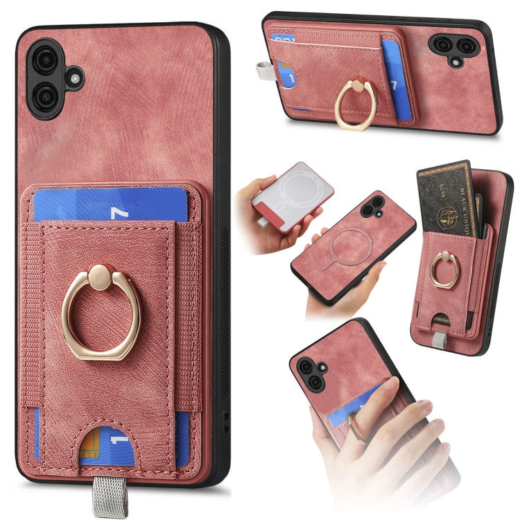 Retro Splitable Magnetic Card Bag Leather Phone Case