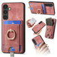 Retro Splitable Magnetic Card Bag Leather Phone Case