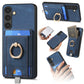 Retro Splitable Magnetic Card Bag Leather Phone Case