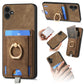 Retro Splitable Magnetic Card Bag Leather Phone Case