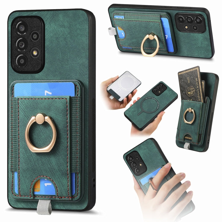 Retro Splitable Magnetic Card Bag Leather Phone Case