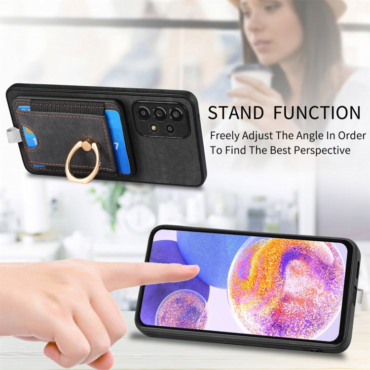 Retro Splitable Magnetic Card Bag Leather Phone Case