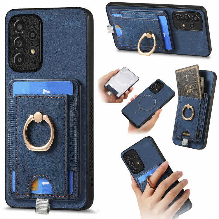 Retro Splitable Magnetic Card Bag Leather Phone Case