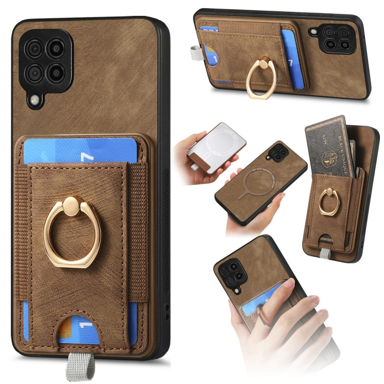 Retro Splitable Magnetic Card Bag Leather Phone Case