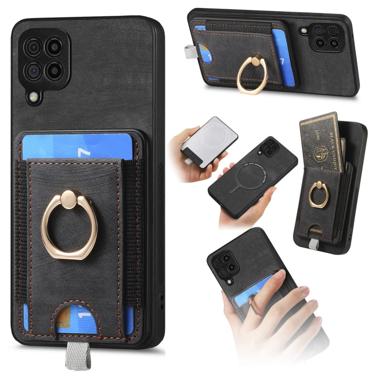 Retro Splitable Magnetic Card Bag Leather Phone Case