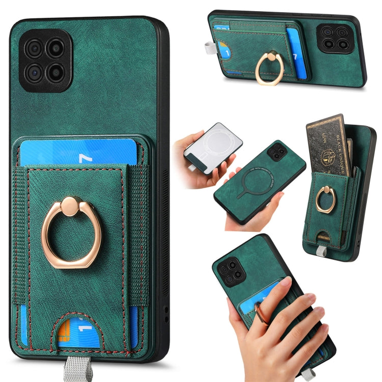 Retro Splitable Magnetic Card Bag Leather Phone Case