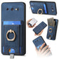 Retro Splitable Magnetic Card Bag Leather Phone Case