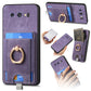 Retro Splitable Magnetic Card Bag Leather Phone Case