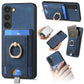 Retro Splitable Magnetic Card Bag Leather Phone Case