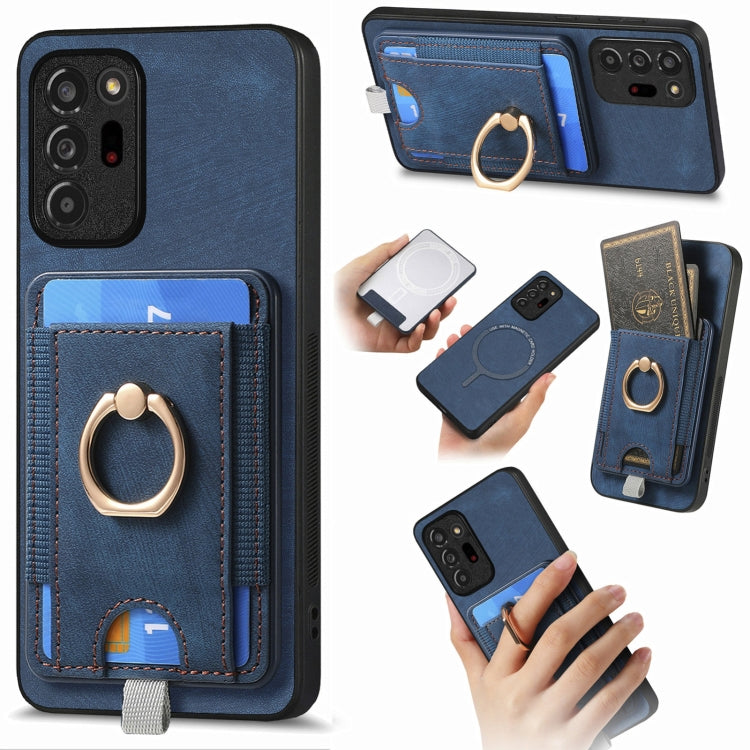Retro Splitable Magnetic Card Bag Leather Phone Case