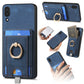 Retro Splitable Magnetic Card Bag Leather Phone Case