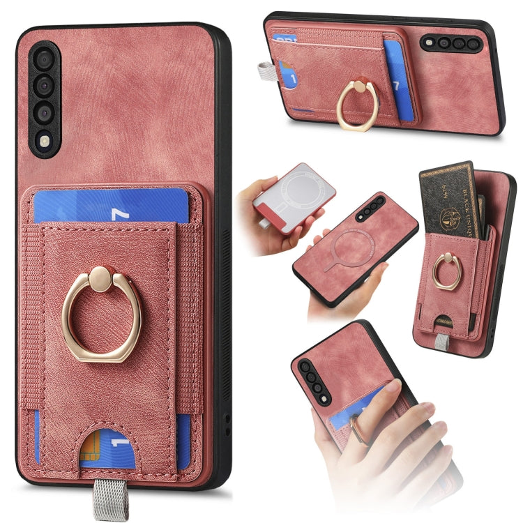 Retro Splitable Magnetic Card Bag Leather Phone Case