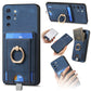 Retro Splitable Magnetic Card Bag Leather Phone Case