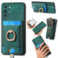 Retro Splitable Magnetic Card Bag Leather Phone Case