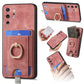 Retro Splitable Magnetic Card Bag Leather Phone Case