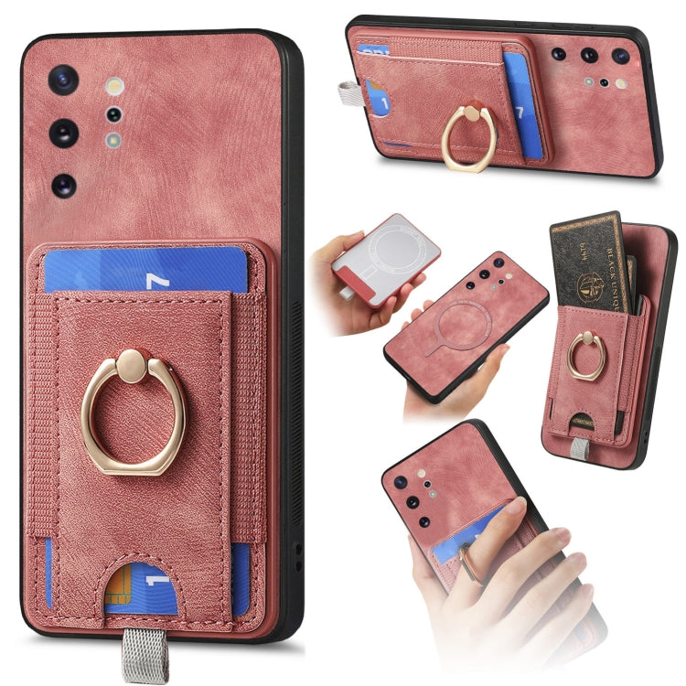 Retro Splitable Magnetic Card Bag Leather Phone Case