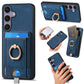 Retro Splitable Magnetic Card Bag Leather Phone Case