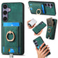 Retro Splitable Magnetic Card Bag Leather Phone Case