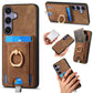 Retro Splitable Magnetic Card Bag Leather Phone Case