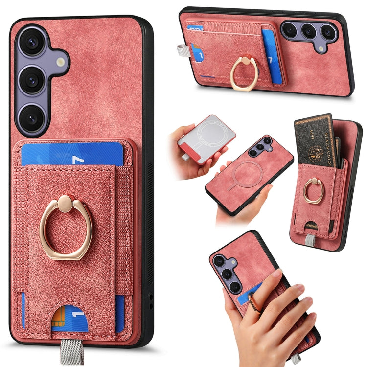 Retro Splitable Magnetic Card Bag Leather Phone Case