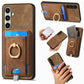 Retro Splitable Magnetic Card Bag Leather Phone Case