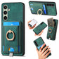 Retro Splitable Magnetic Card Bag Leather Phone Case