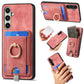 Retro Splitable Magnetic Card Bag Leather Phone Case