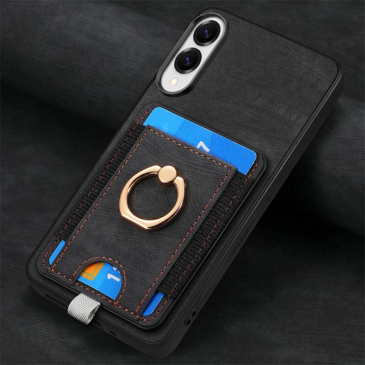 Retro Splitable Magnetic Card Bag Leather Phone Case