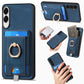 Retro Splitable Magnetic Card Bag Leather Phone Case