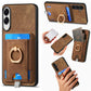 Retro Splitable Magnetic Card Bag Leather Phone Case