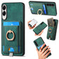 Retro Splitable Magnetic Card Bag Leather Phone Case