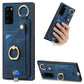 Retro Skin-feel Ring Card Bag Phone Case with Hang Loop