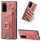 Retro Skin-feel Ring Card Bag Phone Case with Hang Loop