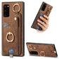 Retro Skin-feel Ring Card Bag Phone Case with Hang Loop