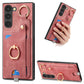 Retro Skin-feel Ring Card Bag Phone Case with Hang Loop