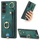 Retro Skin-feel Ring Card Bag Phone Case with Hang Loop