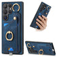 Retro Skin-feel Ring Card Bag Phone Case with Hang Loop