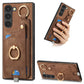 Retro Skin-feel Ring Card Bag Phone Case with Hang Loop