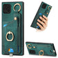 Retro Skin-feel Ring Card Bag Phone Case with Hang Loop