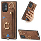Retro Skin-feel Ring Card Bag Phone Case with Hang Loop