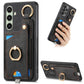 Retro Skin-feel Ring Card Bag Phone Case with Hang Loop